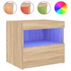 vidaXL Bedside Cabinets with LED Lights 2 pcs Sonoma Oak 50x40x45 cm