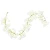 vidaXL Flower Garlands 6 pcs White 180 cm