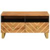 vidaXL Coffee Table Brown and Black 80x54x40 cm Solid Wood Mango