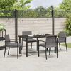 vidaXL Garden Dining Set 5 pcs Grey Powder-Coated Steel