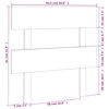 vidaXL Bed Headboard White 93.5x3x81 cm Solid Wood Pine