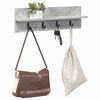 vidaXL Wall-Mounted Coat Rack Concrete Grey 60 x 10.5 x 18 cm