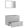 vidaXL 2 Piece Bathroom Furniture Set Concrete Grey Engineered Wood