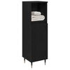 vidaXL Bathroom Cabinet Black Oak 30 x 30 x 100 cm Engineered Wood
