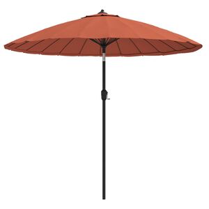 vidaXL Garden Parasol with Aluminium Pole 270 cm Terracotta