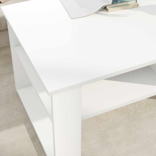 vidaXL Coffee Table with Storage White 96 x 54 x 44 cm Engineered Wood