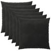 vidaXL Cushion Cover 6 pcs HEERLEN Black 80 x 80 cm Velvet
