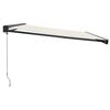 vidaXL Retractable Awning Cream 4.5x3 m Fabric and Aluminium