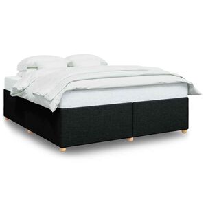 vidaXL Bed Frame without Mattress Black Super King Fabric