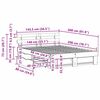 vidaXL Bed Frame with Headboard Brown 140 x 200 cm Solid Pine Wood