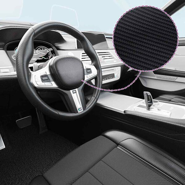 vidaXL Car Films 2 pcs 3D Black 100x150 cm+50x150 cm