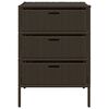 vidaXL Garden Storage Cabinet Brown 55x59x80 cm Poly Rattan