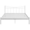 vidaXL Bed Frame without Mattress White Metal 140x200 cm