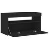 vidaXL TV Cabinet with LED Lights Black 75x35x40 cm