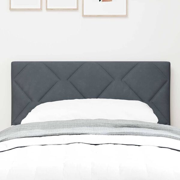 vidaXL Headboard Height Adjustable Dark grey 80 cm Velvet