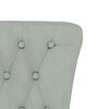 vidaXL High Back Chair Light Grey Velvet Button Design