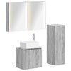 vidaXL Bathroom Furniture Set 4 pcs Grey Sonoma