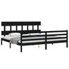 vidaXL Bed Frame without Mattress Black 200x200 cm Solid Wood