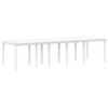 vidaXL Garden Dining Set 13 pcs White Poly rattan and Cotton
