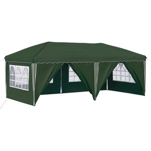 vidaXL Pop-up Party Tent 575 x 288 x 245 cm Green