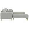 vidaXL Sofa with Cushion 3 pcs Cloud Grey Fabric