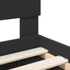 vidaXL Bed Frame with Headboard Black 150 x 200 cm Engineered wood