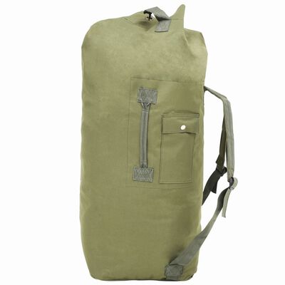 vidaXL Army-Style Duffel Bag 85 L Olive Green