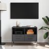 vidaXL TV Cabinet Black 68x39x50.5 cm Steel