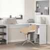 vidaXL Desk with Shelf White 142 x 102 x 73 cm Engineered wood