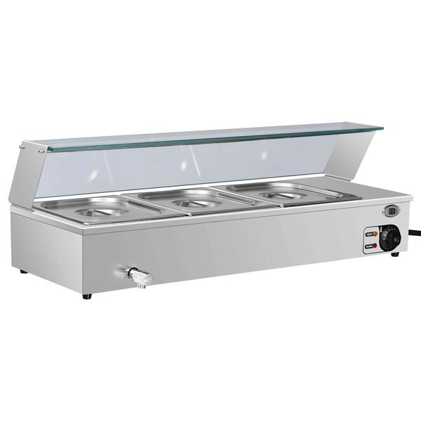 vidaXL Chafing Dishes Silver Stainless Steel
