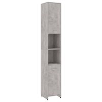 vidaXL Bathroom Cabinet Concrete Grey 30x30x183.5 cm Engineered Wood