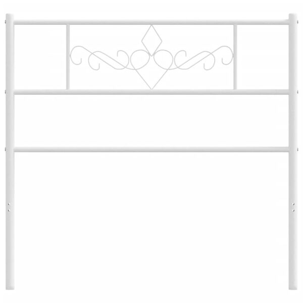 vidaXL Metal Replace Headboard White 107 cm