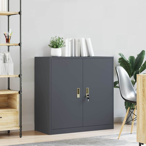 vidaXL Storage Cabinet Anthracite 90 x 40 x 90 cm Steel