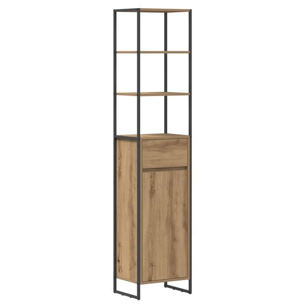 vidaXL Bathroom Cabinet Artisian Oak 40 x 30 x 180 cm Engineered Wood