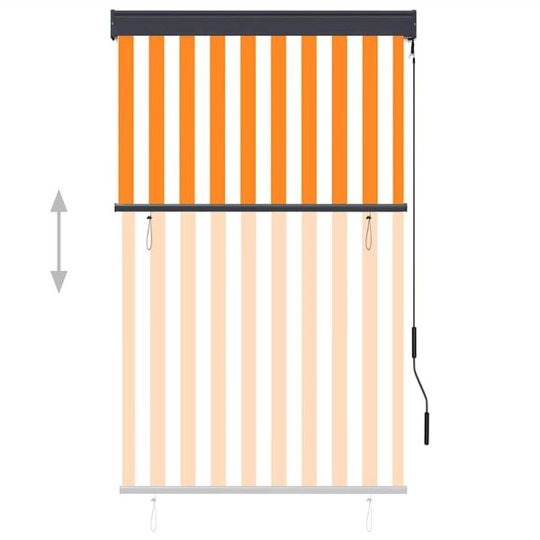vidaXL Outdoor Roller Blind 100x250 cm White and Orange