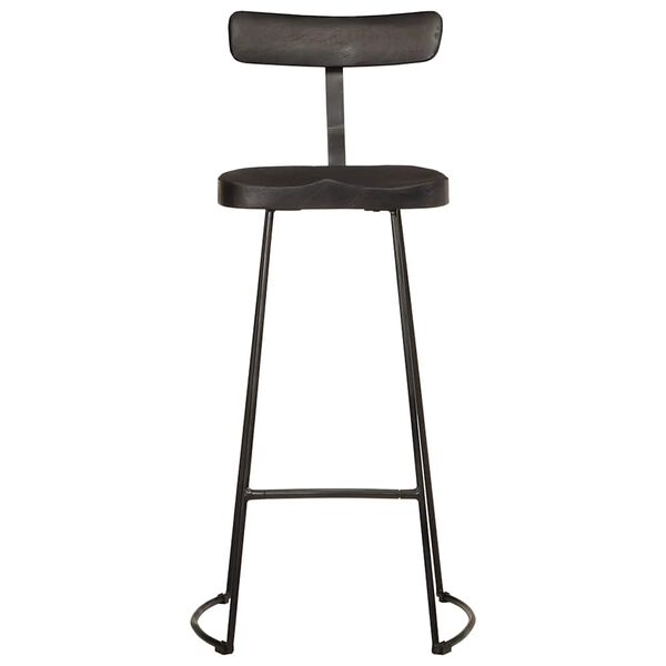 vidaXL Bar Stools 2 pcs Black 49x43x103 cm Solid Wood Mango