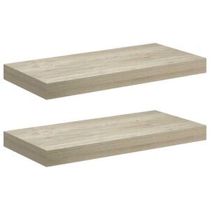 vidaXL Floating Wall Shelves 2 pcs Oak 50x23x3.8 cm MDF