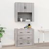 vidaXL Wall Cabinet Grey Sonoma 80x33x80 cm Engineered Wood