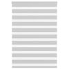 vidaXL Zebra Blind Light Grey 115x150 cm Fabric Width 110.9 cm Polyester