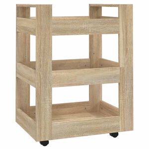 vidaXL Kitchen Trolley Sonoma Oak 60x45x80 cm Engineered Wood