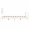 vidaXL Bed Frame without Mattress White Double Solid Wood