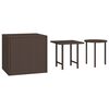 vidaXL Garden Side Table | Brown | PE rattan | Small | Stackable
