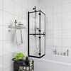 vidaXL Folding Shower Enclosure ESG 120x140 cm Black