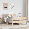 vidaXL Bed Frame with Headboard 150x200 cm King Size Solid Wood Pine