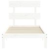 vidaXL Bed Frame without Mattress White Single Solid Wood Pine