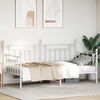 vidaXL Daybed Frame with Headboard White 100 x 190 cm Steel