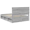 vidaXL Bed Frame Grey Sonoma 160 x 200 cm Solid Pine Wood