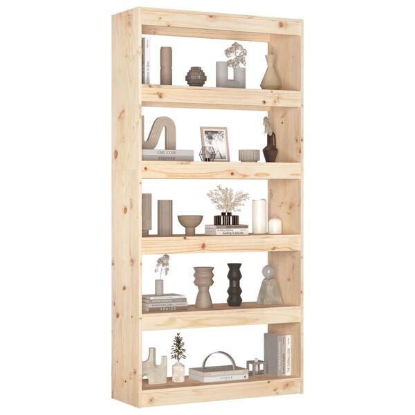 vidaXL Book Cabinet/Room Divider 80x30x167.4 cm Solid Wood Pine