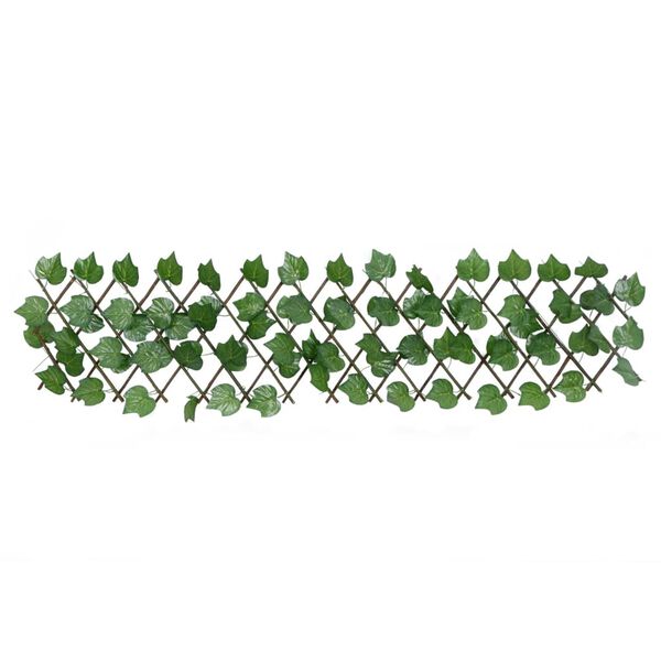 vidaXL Artificial Grape Leaf Trellis Expandable Green 180x20 cm
