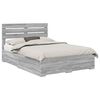 vidaXL Bed Frame with Drawer Grey Sonoma 150 x 200 cm Engineered Wood